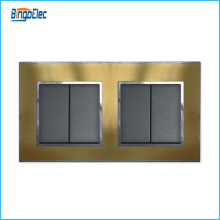 metal panel 4gang 1/2way light wall switch