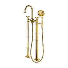 Classical double lever bath mixer floor-standing