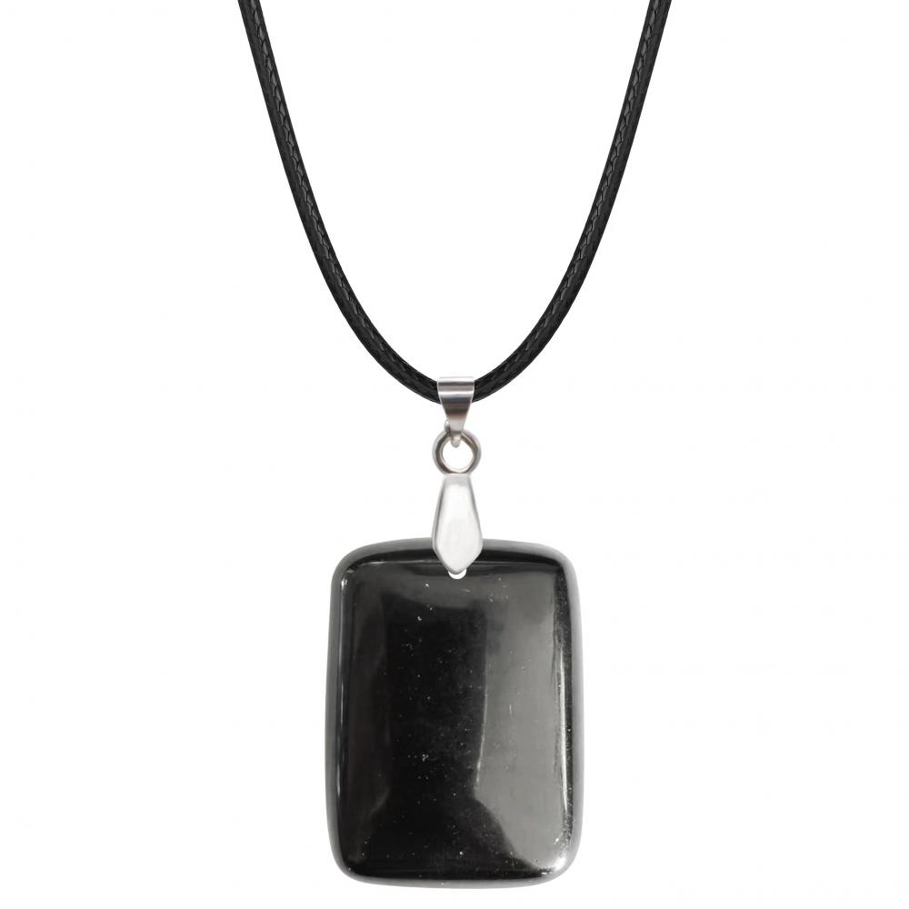 Collier cuboïde Goldstone 30x40 mm