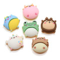 Multi Resin Design Kawaii Animal Beads Fat Cat Frog Flatback Cabochon Craft Children Pendant Ornament Keychain Diy Art Deco