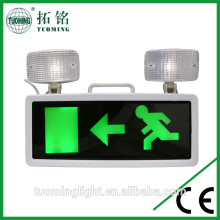 Square head two spots 1.2V fire emergency lighting escape exit sign