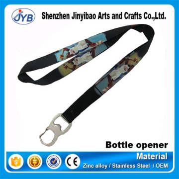 new innovative design silk lanyard beer bottle opener