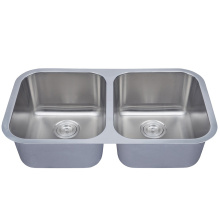 Stainless Steel Insert Equal Double Bowl Kitchen Sinks