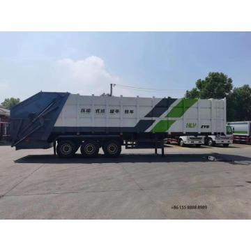 3 essieux semi-remorque mobile Garbage Collection Camion