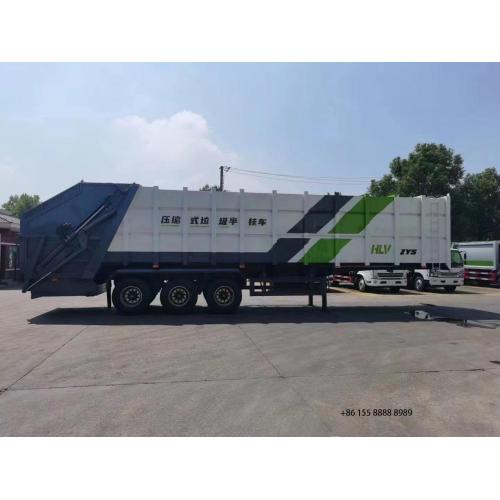 3 essieux semi-remorque mobile Garbage Collection Camion