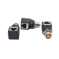 M12 4pin D-code à RJ45 Adaptateur à angle droit