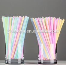 FDA SGS standard Neon tip color pointed plastic drinking straw