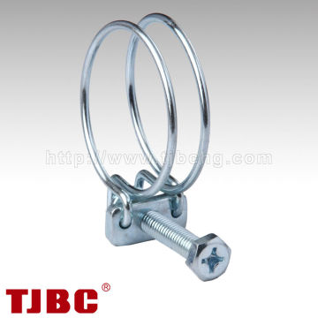 Double wire hose clamp e clamp wire connector