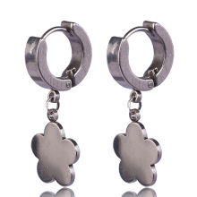 Wholesale Flower Drop Hoop Earrings Cheap Beautiful Earrings For Lady