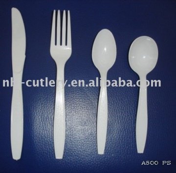 Plastic disposable knife fork spoon