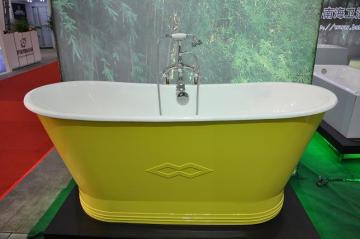 Freestanding cast iron bathtub ,popular enameled bathtub