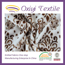 heavyweight double side flannel push pile pineapple printed fabric