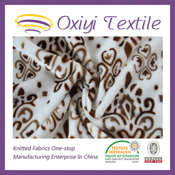 heavyweight double side flannel push pile pineapple printed fabric