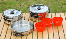 Outdoor Cook Set for 3 Person Camping Use