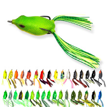 AOCLU Artificial Fishing Bait - Natural Plastic Soft Jump Frog Lure (4.5cm/5.5cm/6.5cm) - Floating Topwater Swimmer