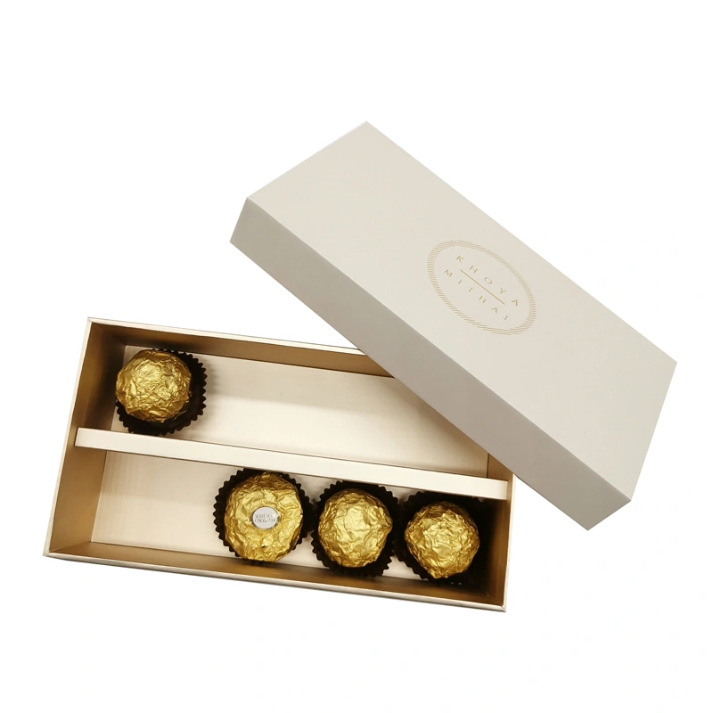 Wholesale Customized 4 Pieces Gift Paper Chocolate Bonbon Packaging Box