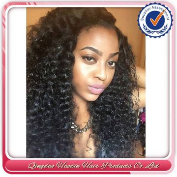 Factory Jerry Curl Remy Hair Glueless Full Lace Wig