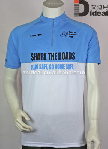 Custom China factory dry fit bike jersey/bike shirt