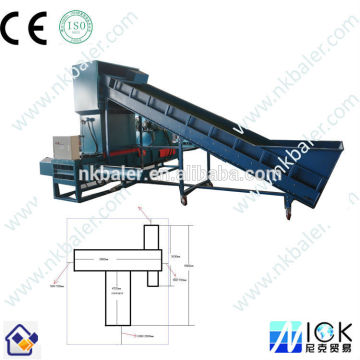 Peanut shell compactor bagging machine