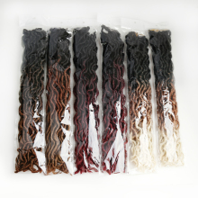 Julianna Hair Wholesale Price Gypsy Locs Hair 20Inches Ombre Crotchet Faux Wavy Goddess 3T Gypsy Locs