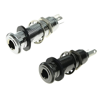 1/4 Inch Jack 6.35mm Metal Barrel Guitar Plug Input Jack Mono Output Plug for Guitar Bass