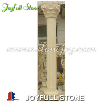 Decorative Golden Silvia Marble Pillar, marble columns