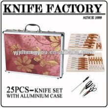 24pcs suitcase knife set
