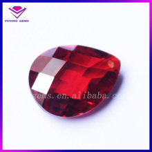 Fancy Double Facets Cut CZ Teardrop Shape Stone for Garnet Cubic Zirconia Pendant