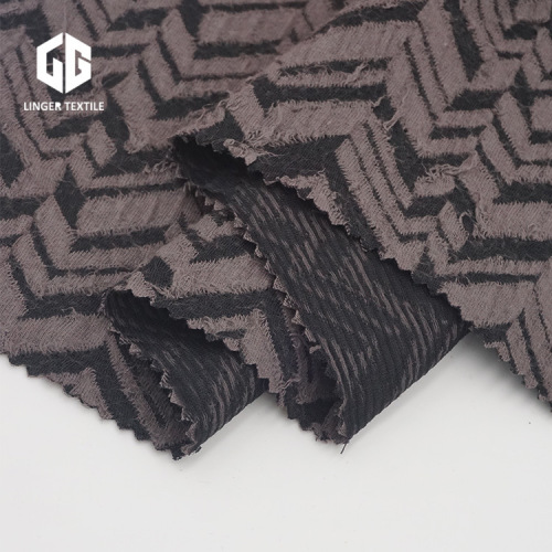 Tessuto jacquard CVC con motivo a onde per la moda