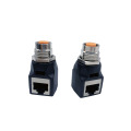 M12 4pin D-code to RJ45 right angle adapter