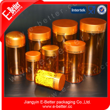 amber pet capsule bottle/pills bottle/vitamin bottle