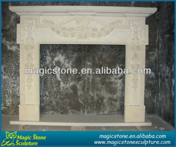 indoor freestanding marble fireplace mantel