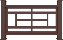 Factory made Composite deck railing