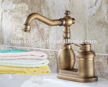 Hot selling Brass Single Lever Antique Looking Curved Basin Faucet