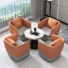 Leather Sofa and Chair for Hotel Lobby and Business Negotiations