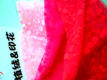 100% polyester flocking dyed fabrics