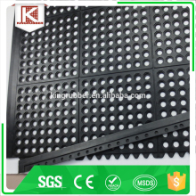 2015 Wholesale Interlocking Perforated Rubber Kitchen Mat With Side Parts