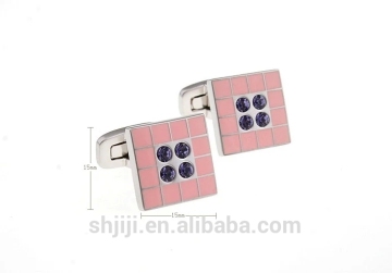 Square Pink Cufflinks Manufacturer