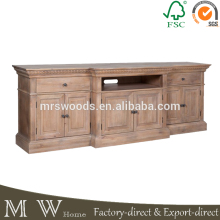 natural reclaimed wood tv stand console, media console entertainment unit, tv console