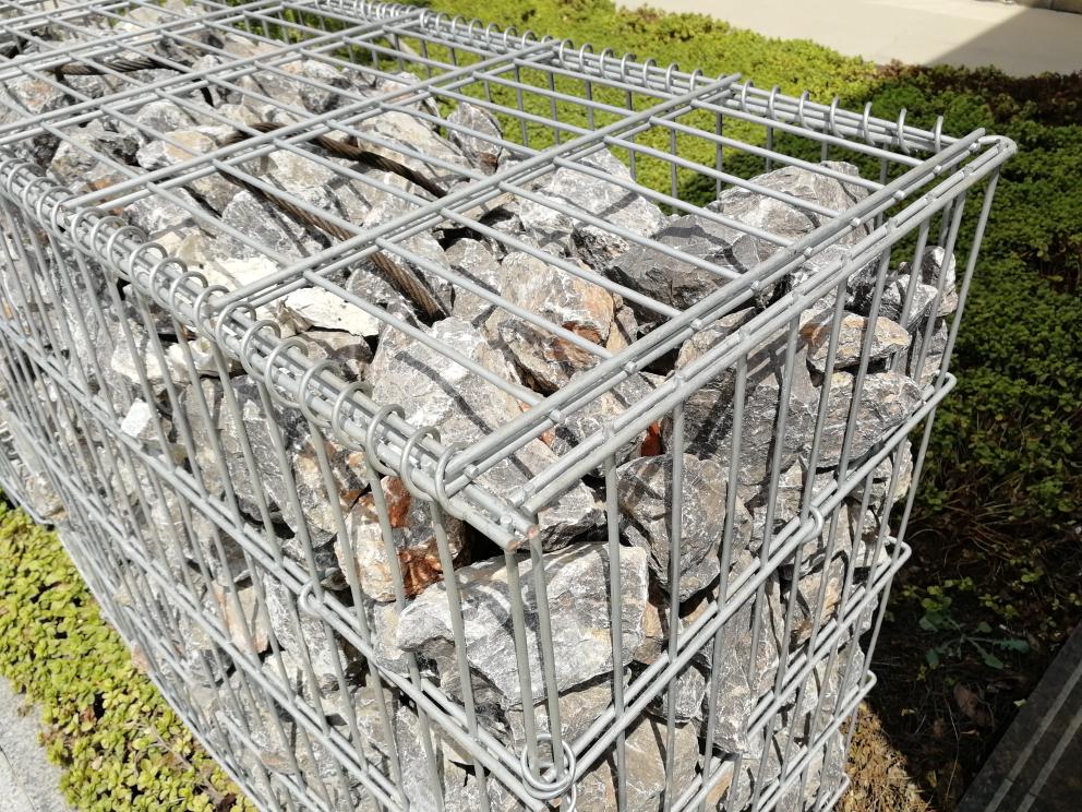 Gabion Retaining Wall With Fence On Top