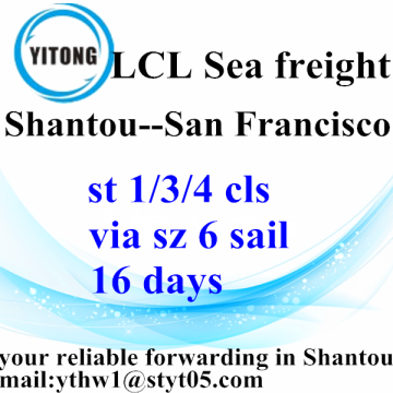 Shantou to San Francisco LCL BULK operations services