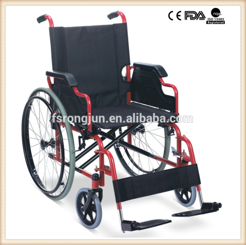 Folding wheel chair manual wheel chair with flip up desk armrest detachable footrest RJ-W805