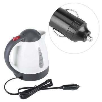 1.0L Plastic Corded Car Kettle for 12V/24V Vehicles