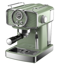 Retro Design 19-Bar Espresso Machine with Pressure Gauge