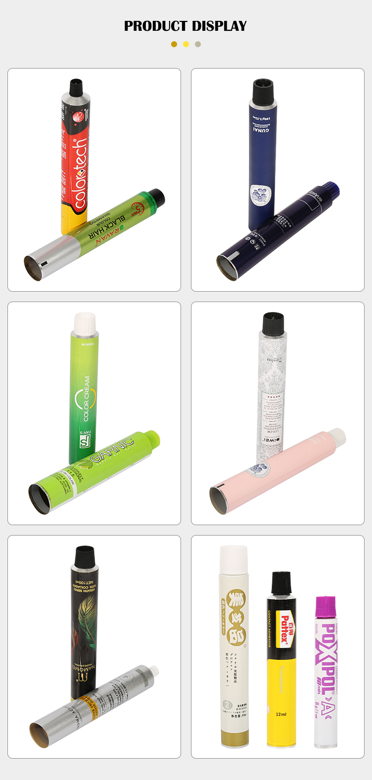 China Color Paint Cream Tube Producer