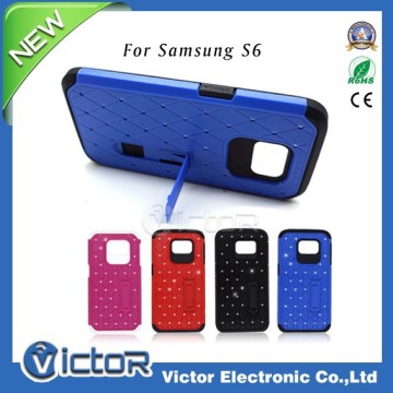 Hybrid kickstand Diamond Case for Samsung Galaxy S6