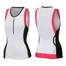 Compression Triathlon Suit Women White Pink