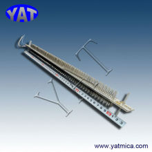 Long mica defrost heating heater element for warm air blower