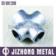 Malleable iron threaded tube fittings BS/DIN/NPT crosses 180
