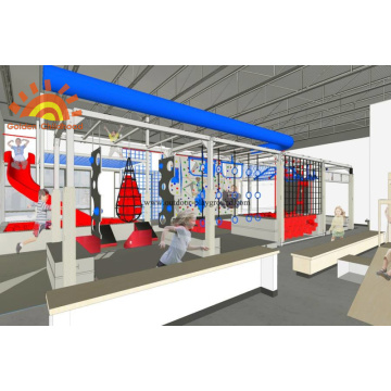 Multiplier les équipements de terrains de jeux intérieurs Ninja Warrior Gym